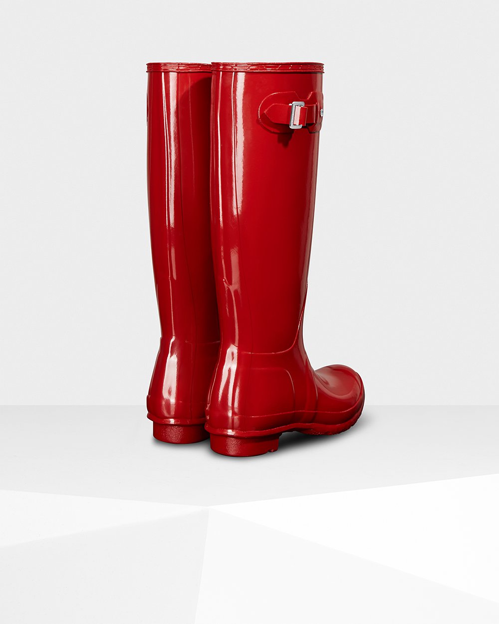 Womens Hunter Tall Rain Boots Red - Original Gloss - 9053821-AZ